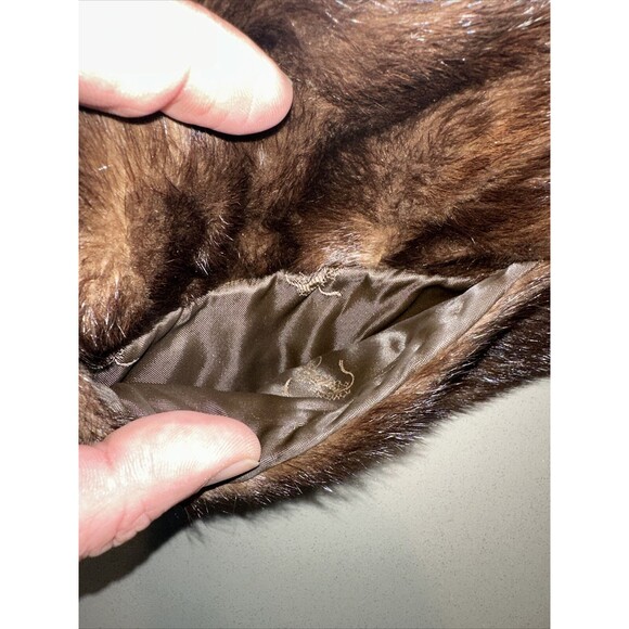 Vintage 20's Evans Chicago Fur Mink Stole Collar Wrap Shawl Camel Fully Lined - Picture 6 of 15